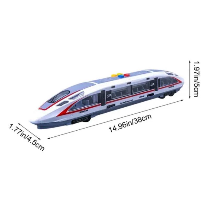 Jucarii, Copii si Bebe - Jucarii si jocuri - Vehicule si jucarii cu telecomanda - Trenulete de jucarie - Tren De Mare Viteza City Service Car, Lumini Si Sunete, Baterii Incluse, 38-39 X 5 Cm - Infinity.ro