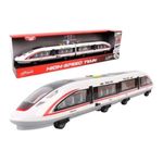 Jucarii, Copii si Bebe - Jucarii si jocuri - Vehicule si jucarii cu telecomanda - Trenulete de jucarie - Tren De Mare Viteza City Service Car, Lumini Si Sunete, Baterii Incluse, 38-39 X 5 Cm - Infinity.ro