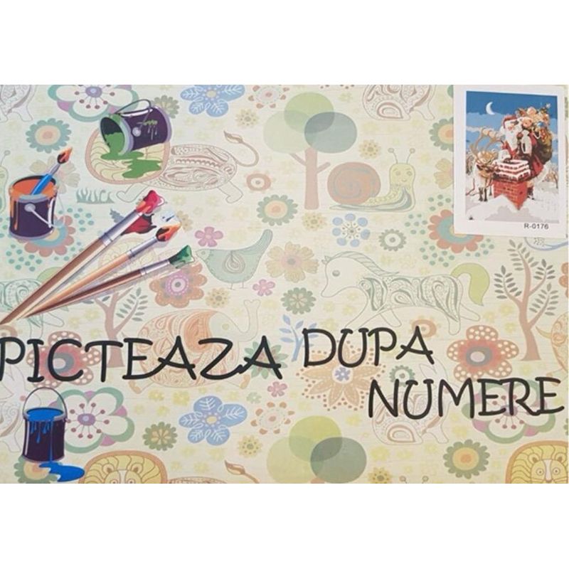 Jucarii, Copii si Bebe - Jucarii si jocuri - Jucarii & jocuri educative - Seturi pictura si desen - Pictura Pe Numere Pe Sasiu Din Lemn, Set Creativ, 40 X 50 Cm - Infinity.ro