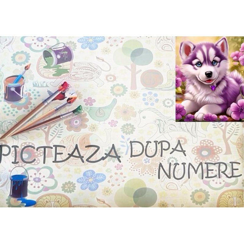 Jucarii, Copii si Bebe - Jucarii si jocuri - Jucarii & jocuri educative - Seturi pictura si desen - Pictura Pe Numere Pe Sasiu Din Lemn, Set Creativ, 40 X 50 Cm - Infinity.ro