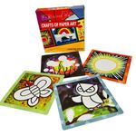Jucarii, Copii si Bebe - Jucarii si jocuri - Jucarii & jocuri educative - Jucarii interactive - Joc Creativ Cu Hartie Creponata Pentru Copii, 5 Planse, Pensula Si Lipici, 25.5 X 25.5 Cm - Infinity.ro