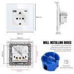 Casa si Gradina - Electrice - Prize - Priza rama sticla securizata, porturi USB-A si USB-C, iUni UC2, 16A - Infinity.ro