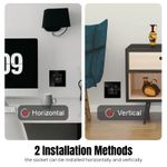 Casa si Gradina - Electrice - Prize - Priza rama sticla securizata, porturi USB-A si USB-C, iUni UC2, 16A, Black - Infinity.ro