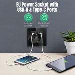 Casa si Gradina - Electrice - Prize - Priza rama sticla securizata, porturi USB-A si USB-C, iUni UC2, 16A, Black - Infinity.ro