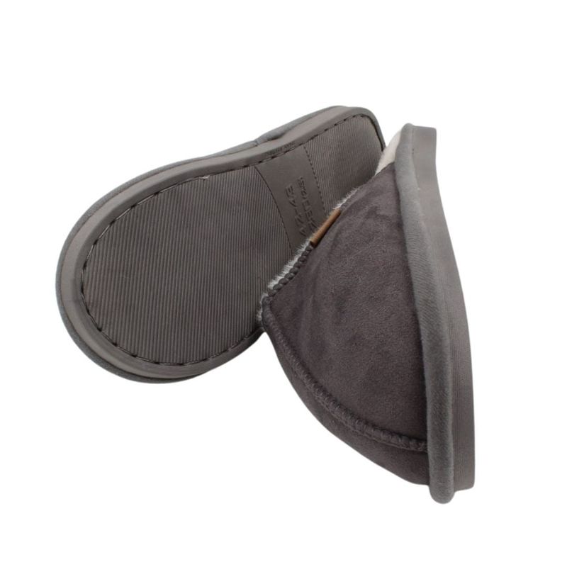 Fashion, accesorii si bijuterii - Barbati - Incaltaminte barbati - Slapi si papuci barbati - Papuci de casa imblaniti, Antonio, pentru barbati, culoarea gri, 46-47 EU - Infinity.ro