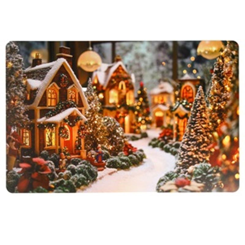 Casa si Gradina - Decoratiuni - Decoratiuni de sezon - Suport Farfurie de Craciun cu Model Sat Nins - Infinity.ro