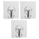 Casa si Gradina - Mobilier - Organizare si depozitare - Cuiere - Carlige Autocoloante Argintii cu Model Floare 6x6cm - 3buc - Infinity.ro