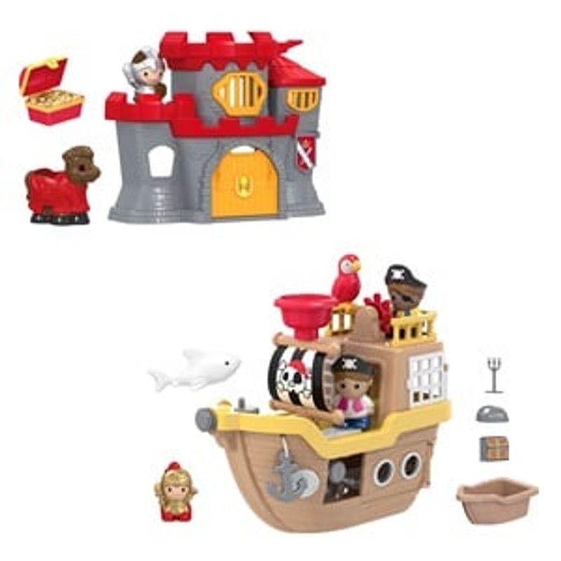 Jucarii, Copii si Bebe - Jucarii si jocuri - Jucarii & jocuri educative - Jucarii interactive - Castel cu Corabie de Pirati, Jucarie Prescolara, Multicolor - Infinity.ro