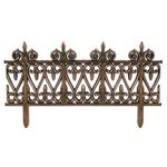 Casa si Gradina - Gradina si terasa - Garduri, panouri si accesorii - Gardulet din plastic bronz 62x35cm - Set de 5 buc - Infinity.ro