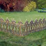 Casa si Gradina - Gradina si terasa - Garduri, panouri si accesorii - Gardulet din plastic bronz 62x35cm - Set de 5 buc - Infinity.ro