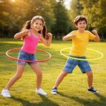 Sport si Outdoor - Accesorii si echipamente sportive - Gimnastica - Cerc Hula Hoop Colorat, 60 cm, Galben sau Fucsia - Infinity.ro