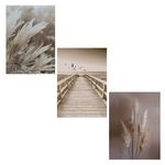 Carti si Birotica - Papetarie - Afise si stickere - Set 3 postere decorative cu model Nature, 30x42 cm, finisaj lucios - Infinity.ro