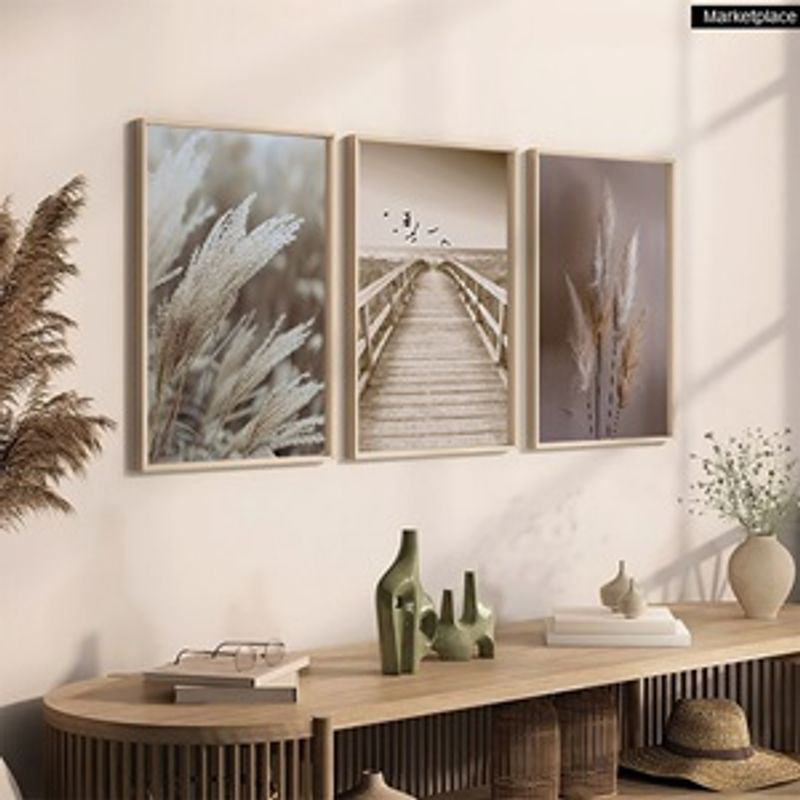 Carti si Birotica - Papetarie - Afise si stickere - Set 3 postere decorative cu model Nature, 30x42 cm, finisaj lucios - Infinity.ro