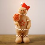 Casa si Gradina - Decoratiuni - Aromaterapie si lumanari - Lumanari si candele - Lumanare de Craciun Figurina Om de Turta Dulce 7x5x17cm - Infinity.ro