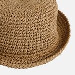 Fashion, accesorii si bijuterii - Femei - Accesorii femei - Caciuli si palarii femei - Palarie Bucket din Paie, Bej, Marimea 57 - Infinity.ro