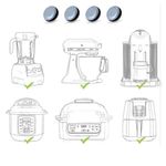 Casa si Gradina - Mobilier - Feronerie si accesorii mobila - Glisoare rotunde pentru mobilier, Set 4 buc, 3 cm, Gri - Infinity.ro