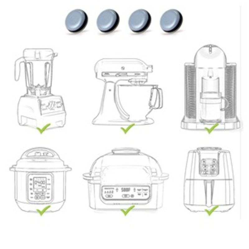 Casa si Gradina - Mobilier - Feronerie si accesorii mobila - Glisoare rotunde pentru mobilier, Set 4 buc, 3 cm, Gri - Infinity.ro