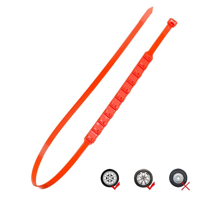 Auto si Moto - Intretinere auto - Huse auto - Benzi antiderapante pentru anvelope, 10 bucati, 93 cm, portocaliu - Infinity.ro