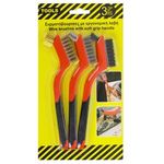 Casa si Gradina - Constructii - Scule de mana si unelte - Clesti si patenti - Set 3 Perii de Sarma 18cm, Maner Ergonomic, Otel Inoxidabil, Nylon si Alama - Infinity.ro
