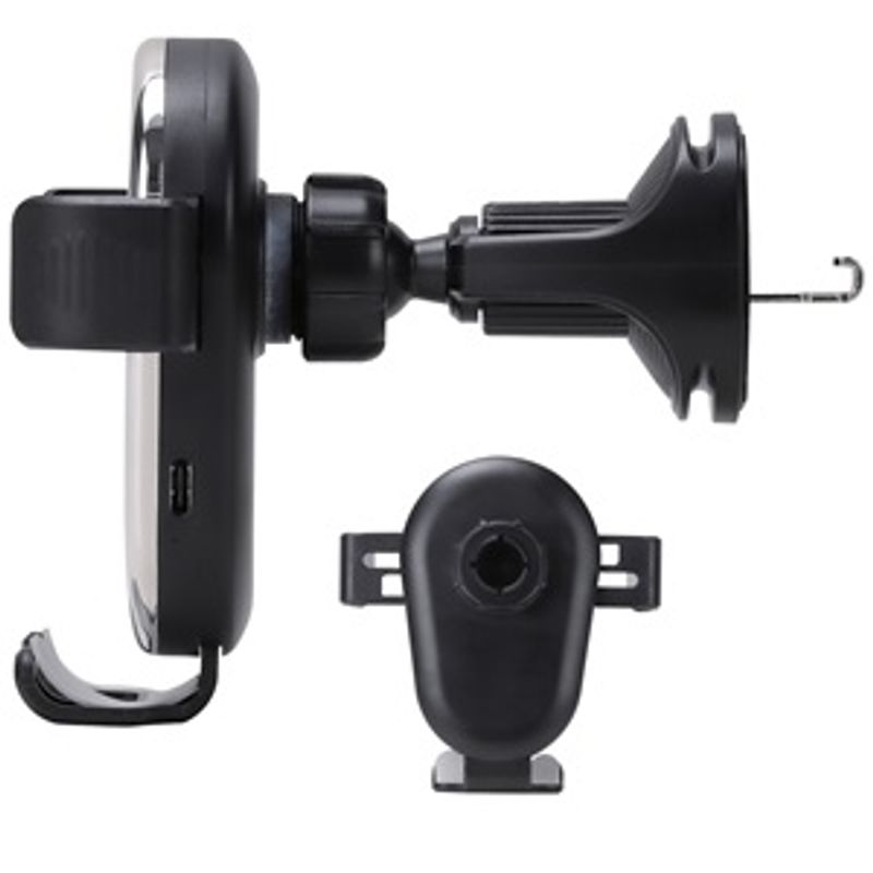 Laptop, Telefoane si Tablete - Telefoane mobile si accesorii - Accesorii Telefoane - Suport si docking telefoane - Suport auto cu incarcare wireless Qi si fixare automata, Negru - Infinity.ro