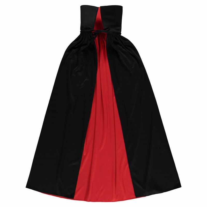 Casa si Gradina - Decoratiuni - Decoratiuni petrecere - Masti si costume carnaval - Pelerina reversibila, Halloween, cu gluga, pentru adulti, culoarea negru-rosu, one size - Infinity.ro