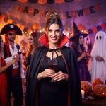Casa si Gradina - Decoratiuni - Decoratiuni petrecere - Masti si costume carnaval - Pelerina reversibila, Halloween, cu gluga, pentru adulti, culoarea negru-rosu, one size - Infinity.ro