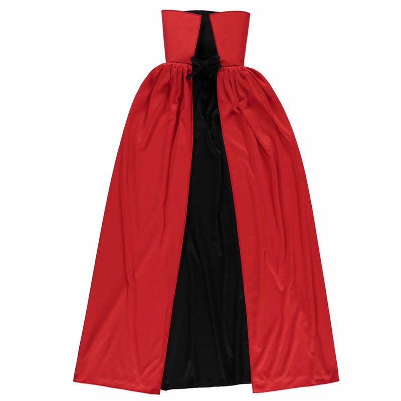 Casa si Gradina - Decoratiuni - Decoratiuni petrecere - Masti si costume carnaval - Pelerina reversibila, Halloween, cu gluga, pentru adulti, culoarea negru-rosu, one size - Infinity.ro