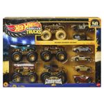 Jucarii, Copii si Bebe - Jucarii si jocuri - Vehicule si jucarii cu telecomanda - Masinute - Hot Wheels Monster Truck 50 Bigfoot Set 11 Vehicule Trophy Champions - Infinity.ro
