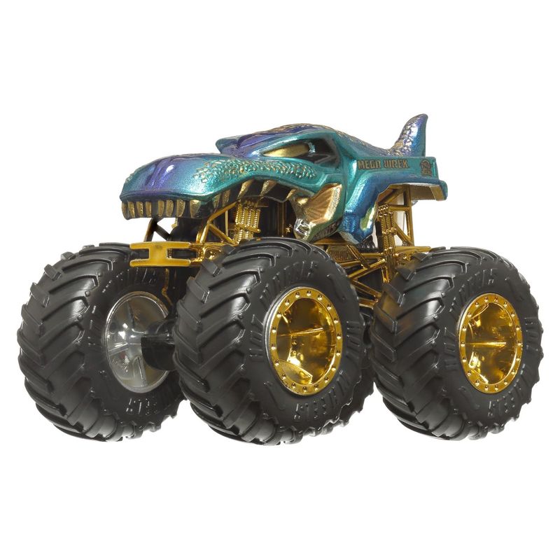 Jucarii, Copii si Bebe - Jucarii si jocuri - Vehicule si jucarii cu telecomanda - Masinute - Hot Wheels Monster Truck 50 Bigfoot Set 11 Vehicule Trophy Champions - Infinity.ro