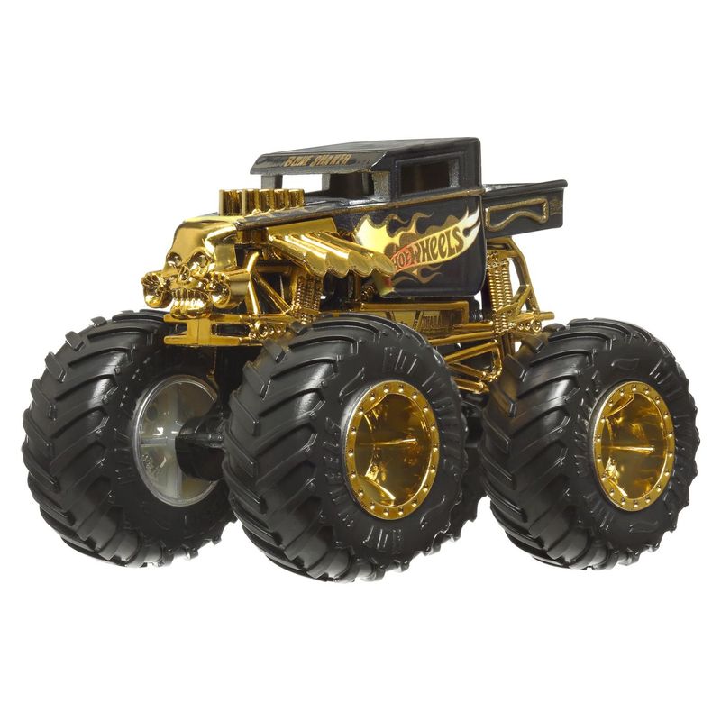 Jucarii, Copii si Bebe - Jucarii si jocuri - Vehicule si jucarii cu telecomanda - Masinute - Hot Wheels Monster Truck 50 Bigfoot Set 11 Vehicule Trophy Champions - Infinity.ro