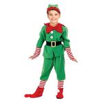 Jucarii, Copii si Bebe - Jucarii si jocuri - Jucarii de rol - Masti si costume copii - Costum Spiridus de Craciun pentru copii 4-7 ani - Infinity.ro