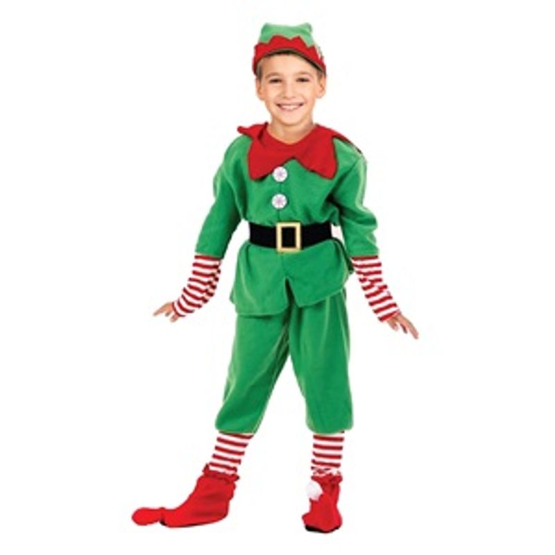 Jucarii, Copii si Bebe - Jucarii si jocuri - Jucarii de rol - Masti si costume copii - Costum Spiridus de Craciun pentru copii 4-7 ani - Infinity.ro