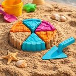 Jucarii, Copii si Bebe - Jucarii si jocuri - Jucarii de exterior - Jucarii pentru plaja si nisip - Set Forme pentru Nisip cu Model Tarta, 7 piese, Multicolor - Infinity.ro