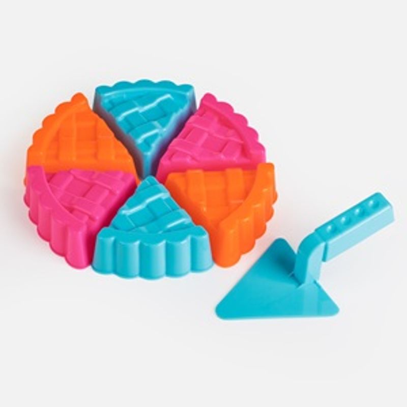 Jucarii, Copii si Bebe - Jucarii si jocuri - Jucarii de exterior - Jucarii pentru plaja si nisip - Set Forme pentru Nisip cu Model Tarta, 7 piese, Multicolor - Infinity.ro