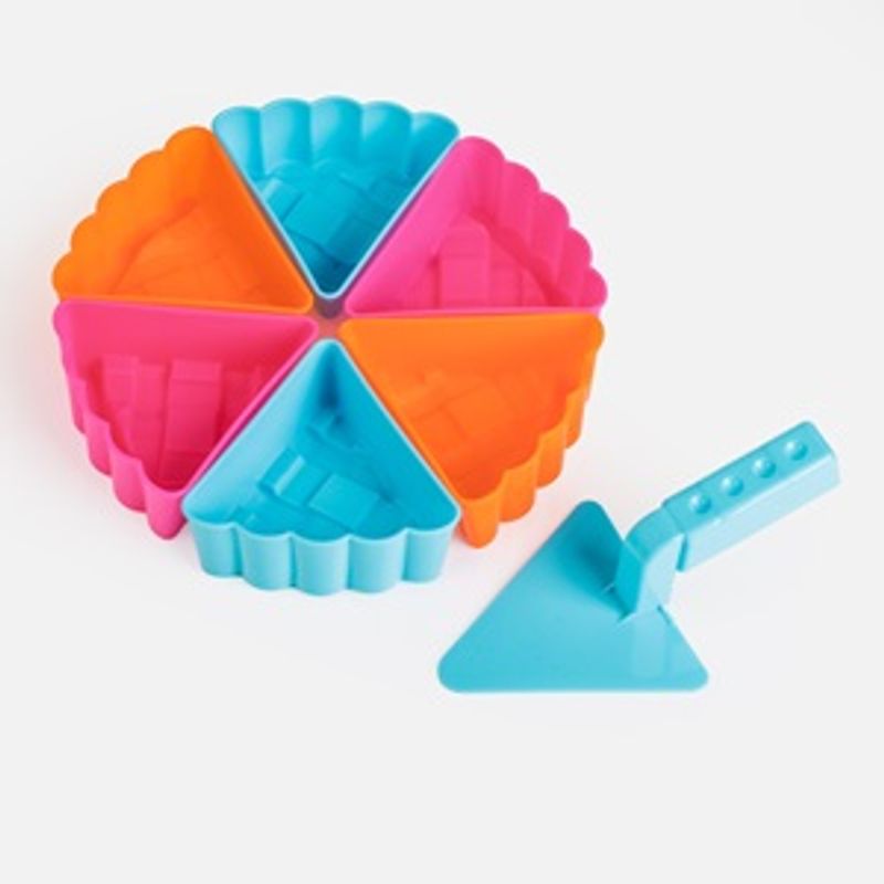 Jucarii, Copii si Bebe - Jucarii si jocuri - Jucarii de exterior - Jucarii pentru plaja si nisip - Set Forme pentru Nisip cu Model Tarta, 7 piese, Multicolor - Infinity.ro