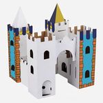 Jucarii, Copii si Bebe - Jucarii si jocuri - Jucarii & jocuri educative - Seturi de artizanat - Set Creativ 3D Castel cu 8 Markere, Alb, 24x24x30cm - Infinity.ro