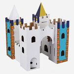 Jucarii, Copii si Bebe - Jucarii si jocuri - Jucarii & jocuri educative - Seturi de artizanat - Set Creativ 3D Castel cu 8 Markere, Alb, 24x24x30cm - Infinity.ro