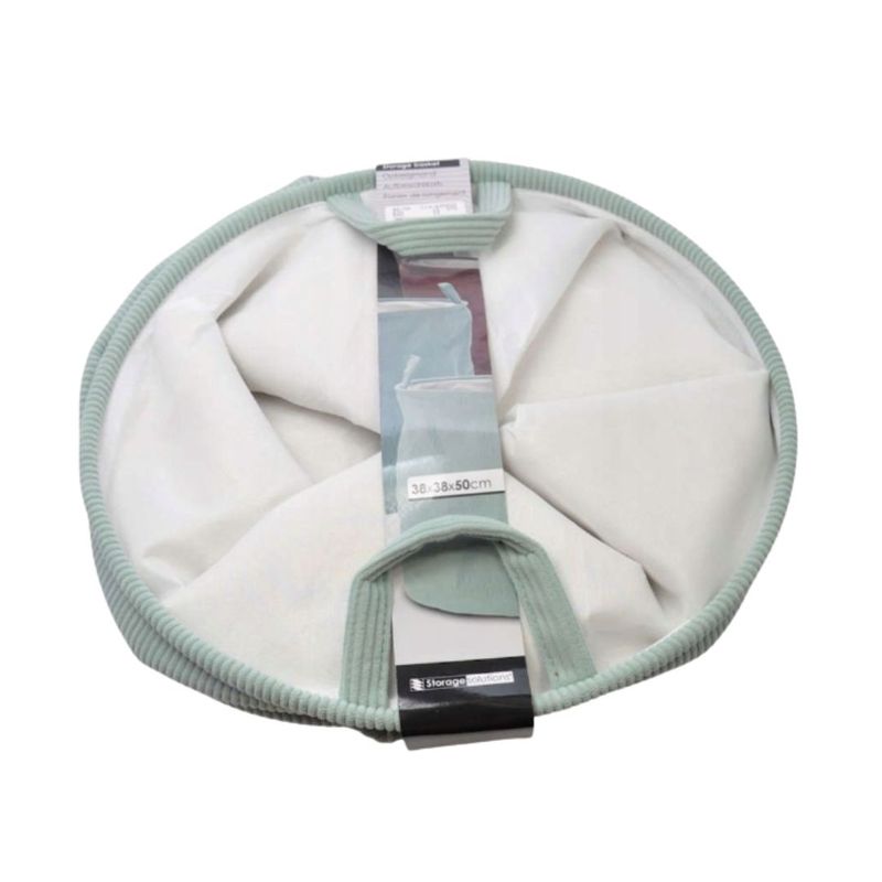 Market - Spalare si intretinere rufe - Uscatoare de rufe si accesorii - Cos de rufe pliabil, textil, rotund, 38x38x50 cm, culoare gri deschis - Infinity.ro