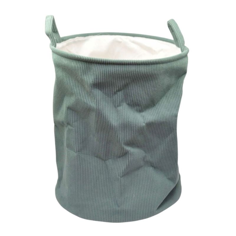 Market - Spalare si intretinere rufe - Uscatoare de rufe si accesorii - Cos de rufe pliabil, textil, rotund, 38x38x50 cm, culoare gri inchis - Infinity.ro
