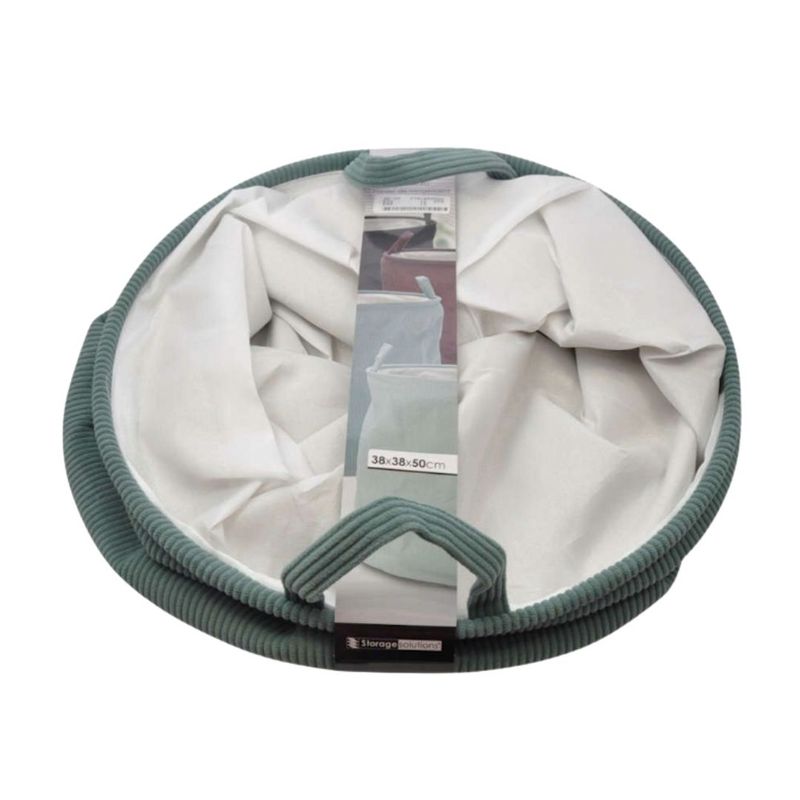 Market - Spalare si intretinere rufe - Uscatoare de rufe si accesorii - Cos de rufe pliabil, textil, rotund, 38x38x50 cm, culoare gri inchis - Infinity.ro