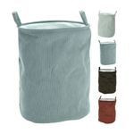 Market - Spalare si intretinere rufe - Uscatoare de rufe si accesorii - Cos de rufe pliabil, textil, rotund, 38x38x50 cm, culoare maro - Infinity.ro