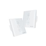 Casa si Gradina - Electrice - Distributie electrica si comanda - Intrerupatoare - Intrerupator oarba, intrerupator WiFi pentru obloane, actuator tactil, negru (2 bucati) - Infinity.ro