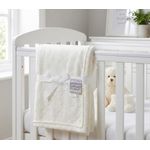 Casa si Gradina - Textile si covoare - Pături și cuverturi - Paturici copii - Paturica pentru bebelusi 90 x75 cm Soft Touch - alba - Infinity.ro
