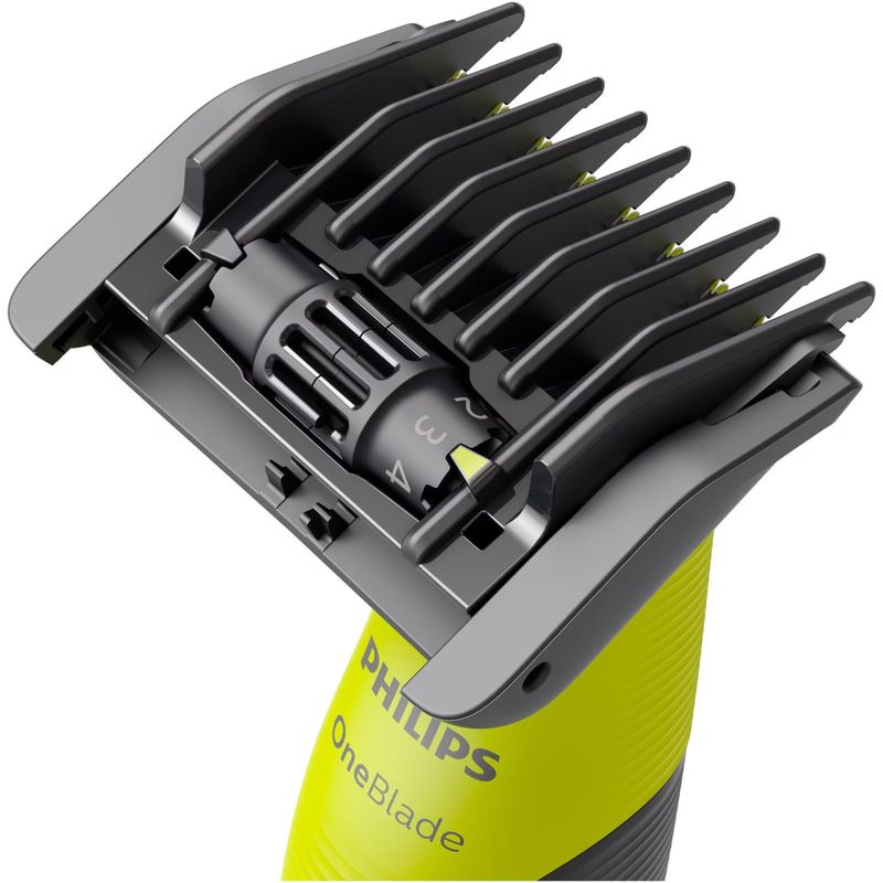 Ingrijire personala si Cosmetice - Aparate si accesorii ingrijire personala - Aparate de ras si tuns - Seturi complete de ras si tuns - Aparat hibrid PHILIPS OneBlade 360 QP4631/65, 5 in 1, reincarcabil, umed/uscat, Verde lime - Infinity.ro