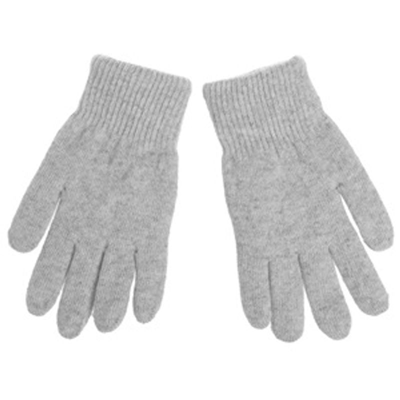 Fashion, accesorii si bijuterii - Femei - Accesorii femei - Manusi femei - Manusi tricotate pentru femei, gri deschis, cu strasuri si captuseala - Infinity.ro