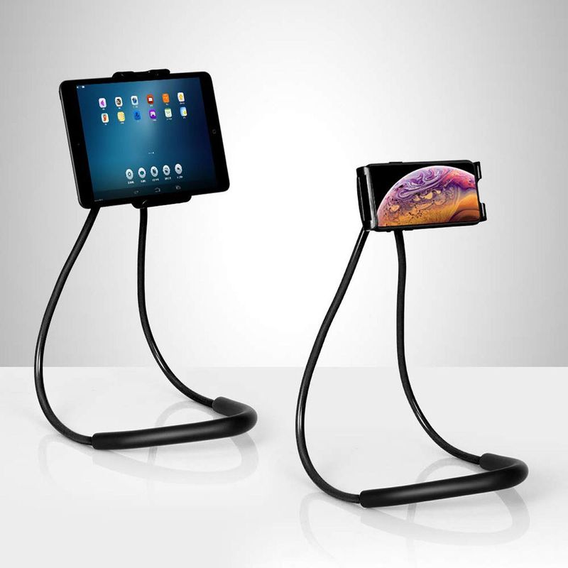 Laptop, Telefoane si Tablete - Telefoane mobile si accesorii - Accesorii Telefoane - Suport si docking telefoane - Suport Telefon Reglabil Handsfree, Flexibil, pentru Dispozitive 4.7-7.6 inch, Negru - Infinity.ro