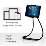 Laptop, Telefoane si Tablete - Telefoane mobile si accesorii - Accesorii Telefoane - Suport si docking telefoane - Suport Telefon Reglabil Handsfree, Flexibil, pentru Dispozitive 4.7-7.6 inch, Negru - Infinity.ro