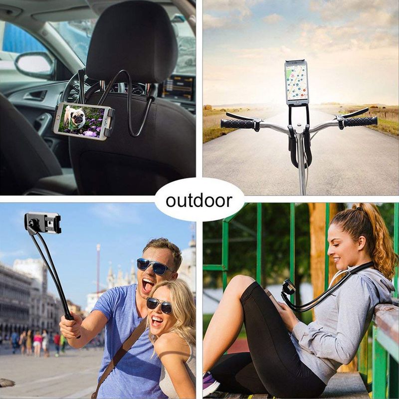 Laptop, Telefoane si Tablete - Telefoane mobile si accesorii - Accesorii Telefoane - Suport si docking telefoane - Suport Telefon Reglabil Handsfree, Flexibil, pentru Dispozitive 4.7-7.6 inch, Negru - Infinity.ro