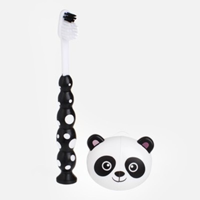 Ingrijire personala si Cosmetice - Igiena dentara - Periute de dinti clasice - Periuta de dinti pentru copii cu husa panda - Infinity.ro