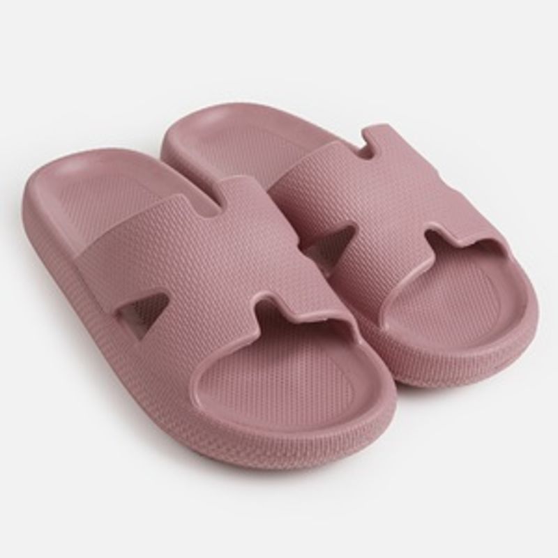Fashion, accesorii si bijuterii - Femei - Incaltaminte femei - Slapi si papuci femei - Slapi Slides pentru Femei, Culoare Nude, Talpa Antiderapanta, Model Reliefat - Infinity.ro